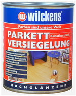 Wilckens Bezbarvý lak na parkety, dřevěné podlahy a schody ve vysokém lesku, WI.10000100050 - Lak na dřevo