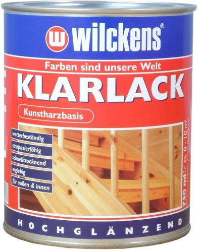 Wilckens Colourless wood varnish in high gloss Klarlack hochglaenzend 750 ml, WI.10000000050 - Wood Varnish - Main image