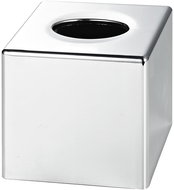 Fired Up Corporation Corby Devon Cube box for handkerchiefs, chrome - Tissue Box