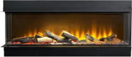 Fired Up Corporation Acantha Aspire 100 – Elektrický krb do mediální stěny s rohovým prosklením - Electric Fireplace