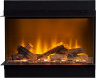 Fired Up Corporation Acantha Aspire 50 – Elektrický krb do mediální stěny s rohovým prosklením - Electric Fireplace