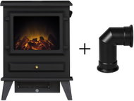 Fired Up Corporation Adam Hudson – Elektrická krbová kamna s černým šikmým kouřovodem - Electric Fireplace