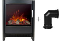 Fired Up Corporation Sureflame Keston – Elektrická krbová kamna s černým šikmým kouřovodem - Electric Fireplace