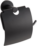 Fired Up Corporation Toilet paper holder with cover, black - Toilet Paper Holder