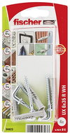 fischer Universal Plug UX 6 X 35 R Wh with Angle Hook - Fastening Material Set