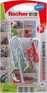 fischer DUOPOWER 8 x 40 Universal Dowel + Hook - Fastening Material Set