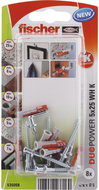 fischer DUOPOWER 5 x 25 Universal Dowel + Angle Hook - Fastening Material Set
