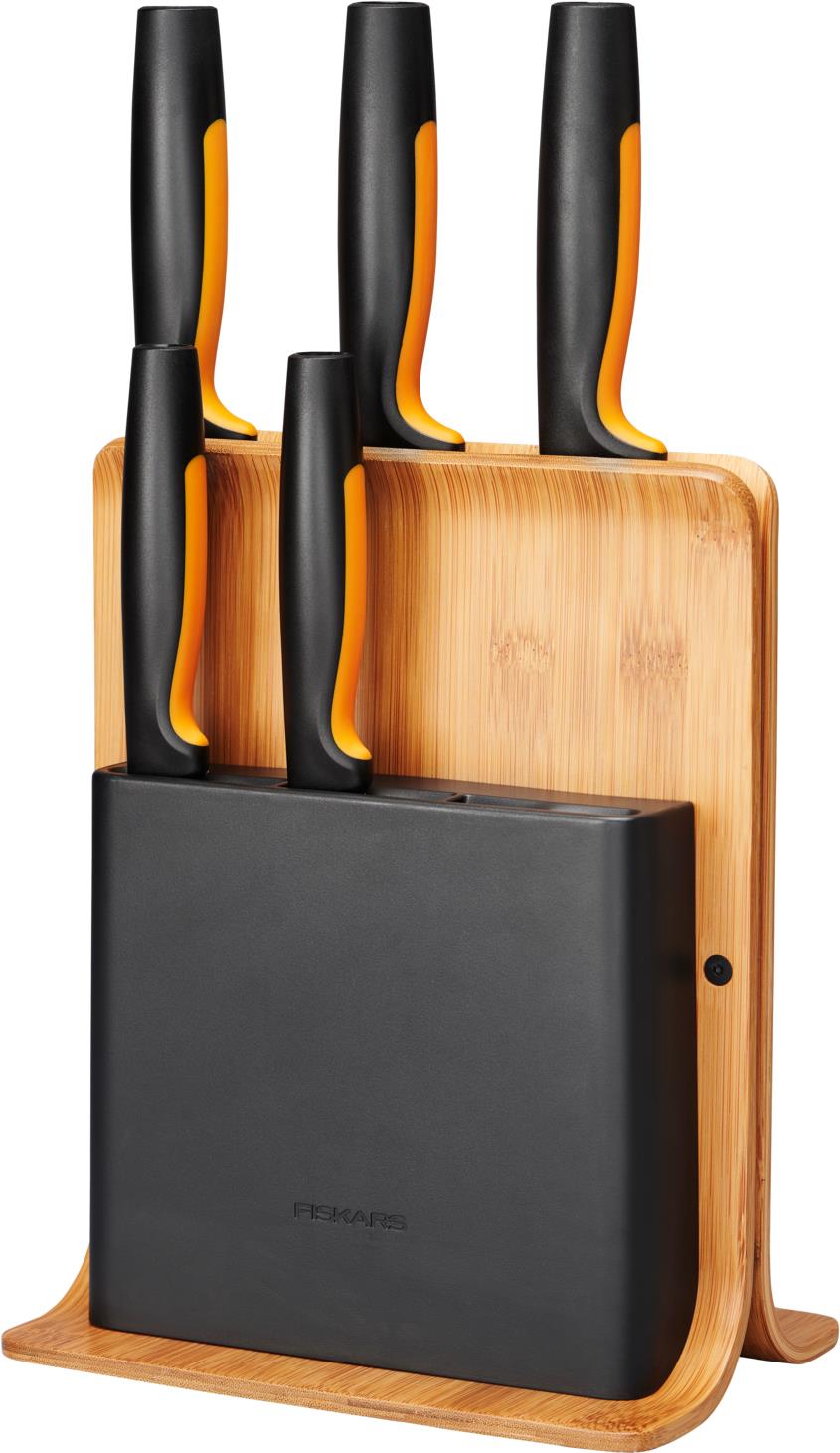 FISKARS Functional Form Bambusz blokk öt késsel