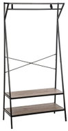 5FIVE SIMPLY SMART Free-standing clothes rack with shoe shelf and top shelf, black - Clothes Hanger