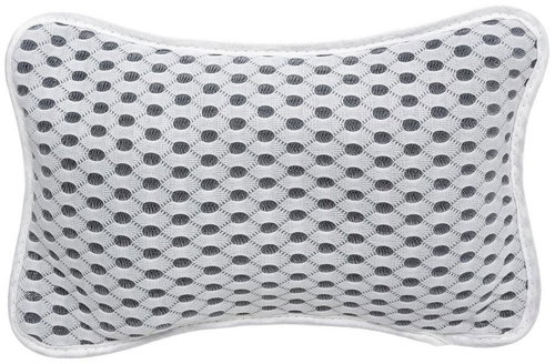 5FIVE SIMPLY SMART Bath pillow, polyester, polka dots, with suction cups, white, 26×17cm - Bath Pillow - Main image