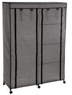 5FIVE SIMPLY SMART Textilní šatní skříň, na zip, tyč na ramínka, na kolečkách, černá - Wardrobe