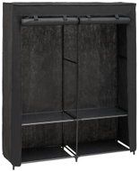 5FIVE SIMPLY SMART Textilní šatní skříň Dressy, na zip, tyč na ramínka, černá, 140 × 45 × 165 cm - Wardrobe