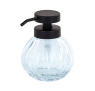 5five Simply Smart Glass Liquid Soap Disp 350 ml Blue - Soap Dispenser