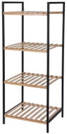 BATHROOM SOLUTIONS Regál, do koupelny, 4 police, kov, hnědý, 38 × 32,5 × 95 cm - Shelving Unit