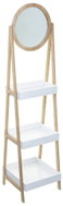 5FIVE SIMPLY SMART Regál, do koupelny, 3 police, bambus, bílý, 40 × 40 × 160 cm - Shelving Unit