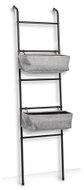 ZELLER Regál, do koupelny, 2 police, kov, černý, 43 × 23 × 166 cm - Shelving Unit