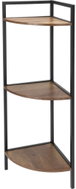 HOME STYLING COLLECTION Regál, rohový, 3 police, kov, černý, 23,5 × 23,5 × 76 cm - Shelving Unit