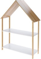 HOME STYLING COLLECTION Regál, do dětského pokoje, 2 police, bambus, béžový, 80 × 30 × 108 cm - Shelving Unit