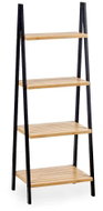 BERILO Regál Bamboo Glow, 4 police, bambus, černý, 40 × 30 × 109 cm - Shelving Unit