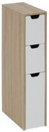 5FIVE SIMPLY SMART Regál Loa, se zásuvkami, dřevo, béžový, 40 × 18 × 80 cm - Shelving Unit