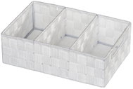 WENKO Organizér na kosmetiku Adria, plast, 3 přihrádky, bílý, 32 × 21 × 10 cm - Makeup Organiser