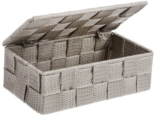 WENKO Adria cosmetic organiser, plastic, beige, 18×10×6cm - Makeup Organiser - Main image