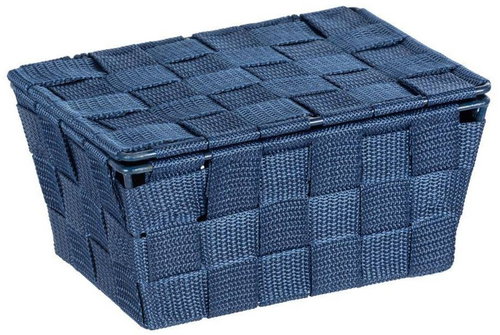 WENKO Adria cosmetics organiser, plastic, blue, 19×14×10cm - Makeup Organiser - Main image