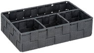 WENKO Organizér na kosmetiku Adria, plast, šedý, 26 × 17 × 6,5 cm - Makeup Organiser