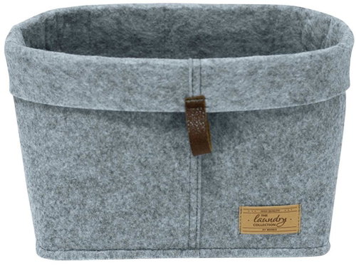 WENKO Feli cosmetics organiser, polyester felt, grey, 30×18×19cm - Makeup Organiser - Main image