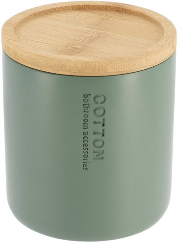 TENDANCE Dóza Sava, polyresin, zelená, průměr 9,5 × 11 cm - Storage Jar - Main image