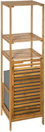 5FIVE Bamboo bathroom shelf with laundry basket, 35 × 32 × 118 cm - Bathroom Shelf