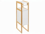 5five Simply Smart Narrow toilet paper rack NATUREO, bamboo construction, white - Toilet Paper Holder