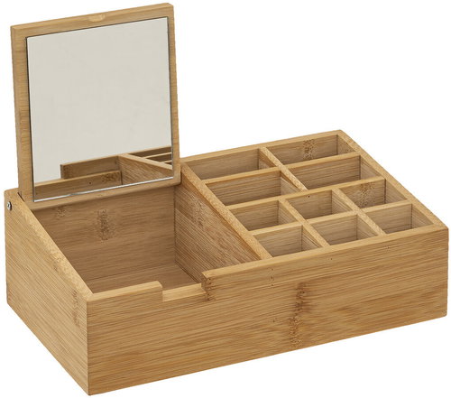 5Five Bamboo organizer with mirror - Makeup Organiser - Main image
