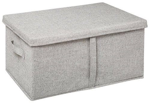 5Five Storage box with lid Orga 50 × 31 × 25 cm, light grey - Storage Box - Main image