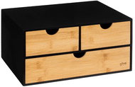 5Five 3-Drawer Bamboo Organizer Black Bamboo - Organiser