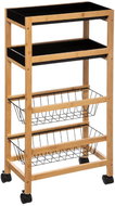 5five Simply Smart Kitchen trolley with removable baskets, bamboo, 83 cm - Cart