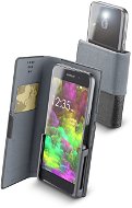 Cellularline Slide & Click XXXL with Hinged Top of PU Leather, Black - Phone Case