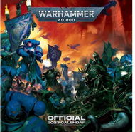 Oficiální nástěnný kalendář 2023 Warhammer s plakátem  - Nástěnný kalendář