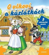 O vlkovi a kůzlátkách - 5 skládaček puzzle - Kniha