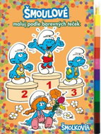 Šmoulové - Maluj podle barevných teček + MAXI voskovka - Kniha