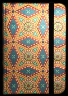 EDEN Zápisník s gumičkou Zlatooranžový ornament 9,5 × 14 cm - Journal