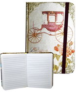 EDEN Notebook with rubber band Golden with carriage 9,5 × 14 cm - Journal