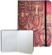 EDEN Notebook with rubber band African masks 17,8 × 12,6 cm - Journal