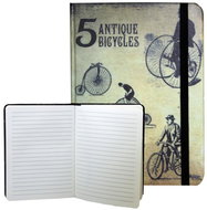 EDEN Notebook with eraser Retro wheels 17,8 × 12,6 cm - Journal