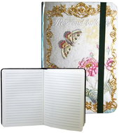 EDEN Notebook with rubber band Roses and butterflies 17,8 × 12,6 cm - Journal