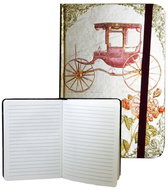 EDEN Notebook with rubber band Golden with carriage 17,8 × 12,6 cm - Journal