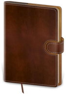 Zápisník Flip L linkovaný hnědo/hnědý - Diář