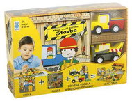 Stavba Moje malá knížka BOX: Kniha + puzzle + vozidla a  figurky 4ks + hrací sada - Kniha