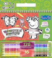 Vybarvovací samolepky Peppa Pig: s pozadím pro dolepení - Samolepka
