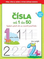 Čísla od 1 do 50: Najlepší spôsob, ako sa naučiť písať čísla, zmazateľné pero zdarma - Kniha